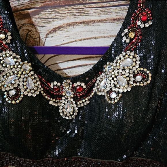 Karishma dress sequences/ Embellished Women's XS Pre-owned - Picture 6 of 9